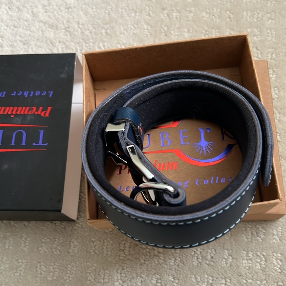 Tuberk Genuine Leather Dog Collar NIB